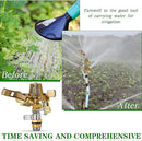 Ferraycle 16 Pieces 1/2 Inch Brass Impact Sprinkler Head with Nozzles Heavy Duty Adjustable 0-360 Degrees Impulse Sprinkler Head Lawn Watering for Yard Irrigation by GreenHaven Gardens