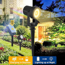 T-SUNUS Solar Landscape Spotlights 2 Pack Warm White, IP65 Waterproof Sopt Lights 9.8ft Cable, Outdoor LED Wall Light 3000K Separated Panel for Tree Flag Yard Garden Driveway Porch Walkway Pool Patio by GreenHaven Gardens