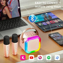 IROO Mini Karaoke Machine for Kids, 2025 TOP Toys Birthday Gifts Ideas for Girls Ages 4, 5, 6, 7, 8, 9, 10, 12+ Years Old, Portable MP3 Player with 2 Wireless Mics for Party by TinyTreasures Baby Boutique