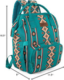 Wrangler Aztec Backpack Organized Daypack Travel Baby Bag with Stroller Strap and Side Bottle Pockets by TinyTreasures Baby Boutique