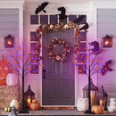 2Pack 4FT 100LED Black Halloween Tree Lights, Timer Function Halloween Trees with Purple and Orange Lights, Spooky Trees Light for Indoor Outdoor Halloween Decorations by CozyNest Decor