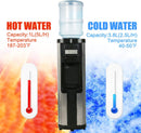 5 Gallons Hot and Cold Water Cooler Dispenser for Top Loading for Home w/ Child Safety Lock