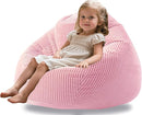 ENBAOHUI Bean Bag Chairs with Memory Foam Chairs for Kids Teens Toddler Faux Fur Sofa Chair with Handle Light Pink by TinyTreasures Baby Boutique