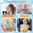 OKOOKO Black and White Baby Book, High Contrast Toy, 0-6 Months Baby Soft Book Tummy Time Montessori Sensory Toy for Stroller Early Education for 0-6 6-12 Months Newborn Infant by TinyTreasures Baby Boutique