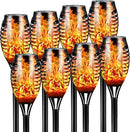 Otdair Solar Torch Lights with Flickering Flame, 12LED Tiki Torch Solar Lights Outdoor, IP65 Waterproof Mini Solar Torch Light Auto On/Off for Garden, Patio, Yard, Pathway, 8 Packs by GreenHaven Gardens