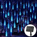 Solar Meteor Shower Lights Outdoor - 576 LED Rain Drop Lights with 16 Tubes, 16 Inches - Solar Powered Christmas Decorations for Tree Bushes Holiday Party Christmas Decor, Blue by GreenHaven Gardens