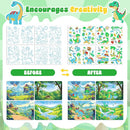 homicozy Art & Craft Activity for Kids-Foil Fun Dinosaur,No Mess Art Crafts for Girls,DIY Foil Foam Stickers,Creative Activity Kits,Kids Travel Toys,Gifts for Girls & Boys Ages 4-10 by TinyTreasures Baby Boutique