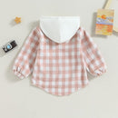 Douhoow Toddler Baby Plaid Jacket Baby Boy GIrl Flannel Hoodies Zip Up Hooded Fall Winter Outerwear Coat by TinyTreasures Baby Boutique