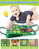 Exorany Busy Board Montessori Toys for Toddler Boy & Girl Birthday Gifts, Busy Book Learning Sensory Toys for Toddlers, Toddler Travel Toy Educational Activities Learn Fine Motor Skills by TinyTreasures Baby Boutique