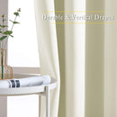 NICETOWN Beige Blackout Curtains 63 inches Long, Grommet Room Darkening Window Treatment Thermal Insulated Vertical Drapes Sound Reducing for Bedroom, W46 x L63, 2 Panels by TinyTreasures Baby Boutique