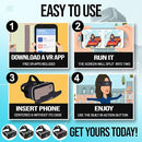 FEEBZ 3D VR Headset for Kids 2.0 - for iPhone & Android Phones | with 3D VR Videos & Apps Links | Virtual Reality Goggles Set for Beginners by TinyTreasures Baby Boutique