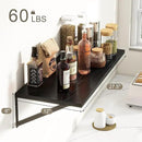 Fun Memories 27.5" W x12 D Floating Shelves, Black Wall Shelf with Brackets, 12 Inch Deep Floating Shelf Set of 2, Large Storage Kitchen Living Room Bathroom Shelves, Wood Wall Mounted Shelf by CozyNest Decor
