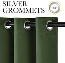 NICETOWN Room Darkening Dark Green Curtains for Windows, Grommet Thermal Drapes Window Treatments Sound Reducing for Bedroom/Living Room, W52 x L84, 2 Panels by TinyTreasures Baby Boutique
