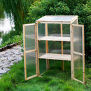 BIGTREE Wooden Green House Mini Greenhouse Indoor/Outdoor Nursery Vented Cold Frame Portable Garden Planter Raised Plants Top Opening Door (27"X19"X47") by GreenHaven Gardens