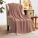 MIULEE Fall Rust Super Soft Throw Blanket for Couch, Cozy Fluffy Warm Throws Knit Blankets for Sofa, Bed, Chair, Living Room, Camping, Picnic, 50 x 60 inch by CozyNest Decor