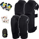 Soft-Style Kids Knee and Elbow Pads with Bike Gloves, Flexible Impact-Resistant Gear for Ages 2-11, Designed for Balance Bikes, Roller-Skating, and Skateboarding by TinyTreasures Baby Boutique