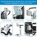 Accmor Stroller Cup Holder with Phone Holder, Bike Cup Holder, Universal Cup Holder for Uppababy Nuna Doona Strollers, 2-in-1 Cup Phone Holder for Stroller, Bike, Wheelchair, Walker, Scooter by TinyTreasures Baby Boutique