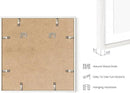 HAUS AND HUES Solid Oak Wood 16”x16” Picture Frames Matted to 12”x12” Set of 4 - White Picture Frames 16x16, White Square Frames 16x16, 16 x 16 Picture Frame Pack, Square Gallery Wall Frames by CozyNest Decor