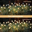 2 Packs Solar Garden Lights, New Upgraded Leaf Design 20 LED Solar Firefly Lights, Waterproof Solar Landscape In-Ground Path Lights Outdoor Decorations for Patio Yard Garden (Warm White) by GreenHaven Gardens