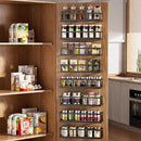 Over The Door Pantry Organizer, 8 Pack Spice Rack Wall Mounted & Hanging Storage Baskets Organizer Wall Mount, Large Capacity Metal Spice Shelf for Kitchen Cabinet, Bathroom, Shower, Home Decor by CozyNest Decor