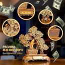 FENGSHUI-CAISHEN Top Resin Money Tree, Artificial Bonsai Tree, Handcrafted, Premium Quality, Feng Shui Gift for Abundance Luck and Success (Brown) by GreenHaven Gardens