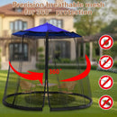7.5-13FT Patio Mosquito Netting - Mosquito net for Patio Garden and Outdoor Umbrellas with Adjustable Elastic Cord and Zipper Umbrella net by GreenHaven Gardens
