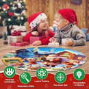 Christmas Puzzles for Kids Ages 4-6, Kids Puzzles with Santa Claus & Snowman,70 Piece Round Large Floor Puzzles for Kids Ages 3 4 5 6 7 8, Educational Toy Gift Jigsaw Puzzles for 5 Year Old Boys Girls by TinyTreasures Baby Boutique