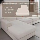 Couch Cushion Covers for Sectional Sofa, Stretch Soft Sofa Slipcovers Washable Wear-Resistant Universal Furniture Protector for Living Room(1 Piece Chaise Cover, Ivory) by CozyNest Decor