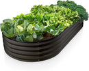 Galvanized Raised Garden Beds Outdoor // 6×3×1 ft Planter Raised Beds for Gardening, Vegetables, Flowers // Large Metal Garden Box // Patented Tool-Free Design (Black) by GreenHaven Gardens