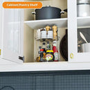 2 Tier Lazy Susan Turntable for Cabinet,Countertop,Pantry,9.5"W Spinning Seasoning Organizer,Double Rotating Kitchen Spice Rack Organizer and Condiments,Medicine,Vitamin Bottle Organizer Carousels,1Pc by CozyNest Decor