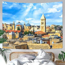 AMM Western Wall Tapestry Jerusalem Old City Church Tapestry for Bedroom Aesthetic Mediterranean Landscape Tapestries Wall Hanging for Living Room Dorm Office 80 x 60 Inch by CozyNest Decor