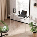 Acrylic Desk, Modern Study Table for HomeOffice-Extended Surface Multi-Purpose Console & EntrywayTable, Sturdy Lightweight Design (42.5-inch, Transparent) by CozyNest Decor