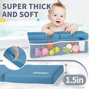 URMYWO Bath Kneeler and Elbow Rest Pad Set - 1.5" Thick Baby Bath Kneeler Pads with Toys Organizer, Anti-Slip Cozy Knee & Arm Support Bathtub Mat, Quick Dry Kneeling Pad for Baby Bath Time by TinyTreasures Baby Boutique