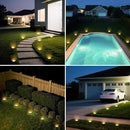 Mini Outdoor Solar Lights，8 Pack Solar Garden Light for Outside IP65 Waterproof, 8 LED Disc Landscape Lighting for Garden Yard Driveway Walkway Poolside Deck Lawn Patio，Warm White by CozyNest Decor