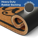 Barnyard Designs Natural Coco Coir Heavy Duty Backing Doormat - Large Cute Non-Slip Front Door Welcome Mat for Outside Entrance or Porch Entry, Brown (17x30, Home Sweet Home) by CozyNest Decor