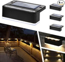 SOLPEX Solar Fence Lights, 6 LEDs Solar Lights Outdoor Waterproof Solar Powered for Deck, Stair, Front Porch, Balcony, Walkway, Garden, Yard, Patio, Pool Decor, IP65 Waterproof (4 Pack, Warm White) by GreenHaven Gardens