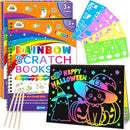 ZMLM Scratch Paper Art Craft: 2 Pack Rainbow Scratch Set for 3 4 5 6 7 8 9 10 Years Old Girls Boys Students Drawing Coloring Black Magic Art Supplies Kits Gifts School Birthday Party Toys(Halloween) by TinyTreasures Baby Boutique