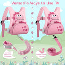 Dr.meter 3 in 1 Toddler Harness Leash + 8.2ft Anti Lost Wrist Link, Cute Dinosaur Kids Anti Lost Leash with Key Lock, Child Walking Harness for Parent Boys Girls Keep Kids Close, Travel Essensials by TinyTreasures Baby Boutique