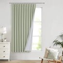 Vision Home Soft Green Pinch Pleated Full Blackout Curtains Linen Blended Room Darkening Window Curtains 72 inch for Living Room Bedroom Thermal Insulated Pinch Pleat Drapes with Hooks 60" Wx72 Lx1 by CozyNest Decor