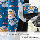 Kids Blackout Curtains - Space Dog Design, 100% Blackout, 2 Panels, Each W52×L84, Thermal Insulated, Noise Reducing & Energy Efficient for Kids Bedroom, Turn your child’s room into a fun adventure by TinyTreasures Baby Boutique