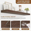 fuqing Floating Shelves for Wall, Bathroom Shelf Wall Mounted for Storage, Shelves with Invisible Bracket for Bedroom, Kitchen, Living Room, Farmhouse Small Book Shelf, 40 Inch Set of 2, Walnut by CozyNest Decor