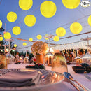 10 Pack Outdoor Silk Lanterns Decorative, 10inch Waterprooof Outside Indoor Chinese Hanging Round Lanterns for Weddings, Birthdays, Parties Decoration(Yellow) by GreenHaven Gardens