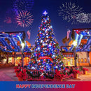 JMEXSUSS 2 Pack Red White and Blue Solar Lights 100LED 33ft Patriot Solar String Lights Waterproof, 8 Modes 4th of July Lights for Independence Day, Gardens, Tree, Outdoor 4th of July Decorations by GreenHaven Gardens