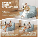 Bean Bag Chair for Adults, Bean Bag Sofa - Adult Size with Soft Waterproof Fabric for Living Room, Apartments, Reading Corner, Gaming, and Movie Venue (Mist Blue) by CozyNest Decor