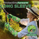 HANDLANDY Women Gardening Gloves, Thorn Proof Breathable Ladies Rose Pruning Long Gauntlet Floral Print Garden Yard Gloves, Gift for Gardeners (Green, XL) by GreenHaven Gardens
