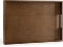 Axeman Wooden Serving Tray with Wood Handles|Ottoman Tray for Breakfast, Bed, Couch|17x12in Ash Wood Coffee Table Trays|Food Drinks Decorative Storage Boards for Ottoman Kitchen, Walnut by CozyNest Decor