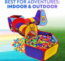 Playz 5pc Kids' Play Tents & Tunnels - Ball Pit for Toddlers, Basketball Hoop, Crawling Tubes, Pop-Up Playhouses, Baby Obstacle Course for Indoor or Outdoor Use by TinyTreasures Baby Boutique