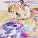 45pcs Unicorn & Mermaid Double-Sided Floor Puzzles, Ages 3-8, 27.6x32 In, Waterproof, EVA Material, Jumbo Jigsaw Puzzle, 1 Set of 45 Pieces by TinyTreasures Baby Boutique