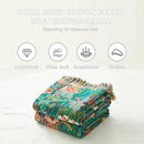 MSGKV Boho Throw Blanket for Couch Bed Chair 100% Cotton Muslin Breathable Floral Blanket 50"x60" Sofa Blankets for All Seasons Lightweight Farmhouse Blankets Boho Home Decor by CozyNest Decor