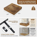 fuqing Floating Shelves for Wall, Bathroom Shelf Wall Mounted for Storage, Shelves with Invisible Bracket for Bedroom, Kitchen, Living Room, Farmhouse Small Book Shelf, 6.5 Inch Set of 3, Rustic Brown by CozyNest Decor